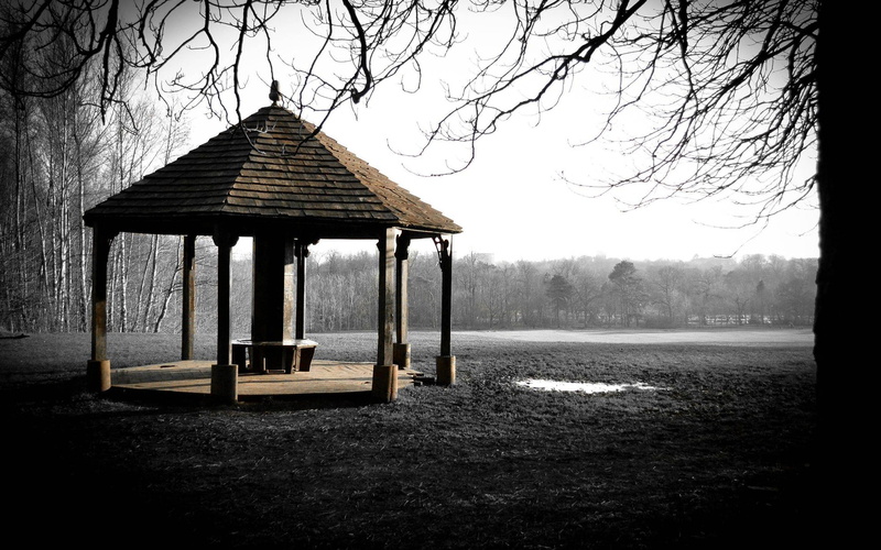 1080P, nature, hd, colorsplash, gazebo