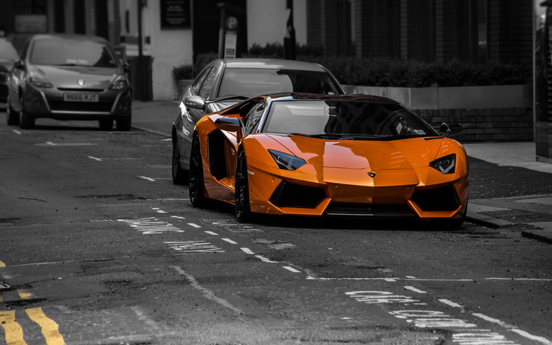 colorsplash, 1080P, lamborghini, aventador