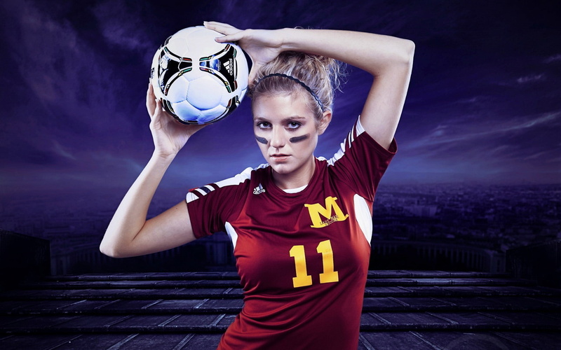 neck, s, front view, soccer uniform, childhood, sports uniform, sports clothing, human arm, model, shirt, ball, child, soccer, red, one person, soccer ball