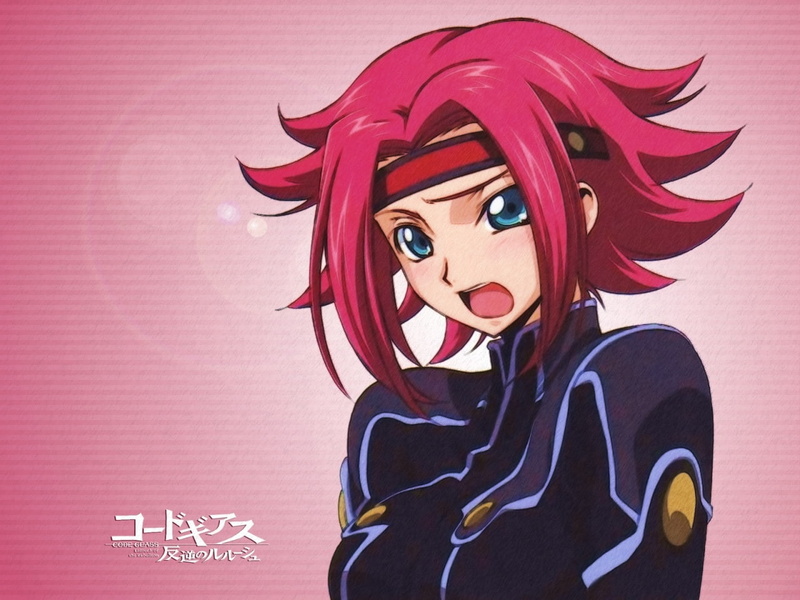 art, Code Geass, code, 720P, x, geass, hair, pink, girls, stadtfeld, anime, eyes, blue, hd, kallen, women