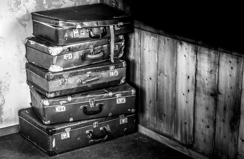 metal, journey, no people, single object, luggage, white, bag, stack, waiting, station, suitcase, briefcase, tourism, wood - material, travel, day, baggage