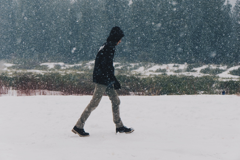 people, lifestyles, cold temperature, day, cold, weather, hoodie, 5K, one person, outdoors, clothing, hood, motion, standing, snowy, jacket, coat, real people