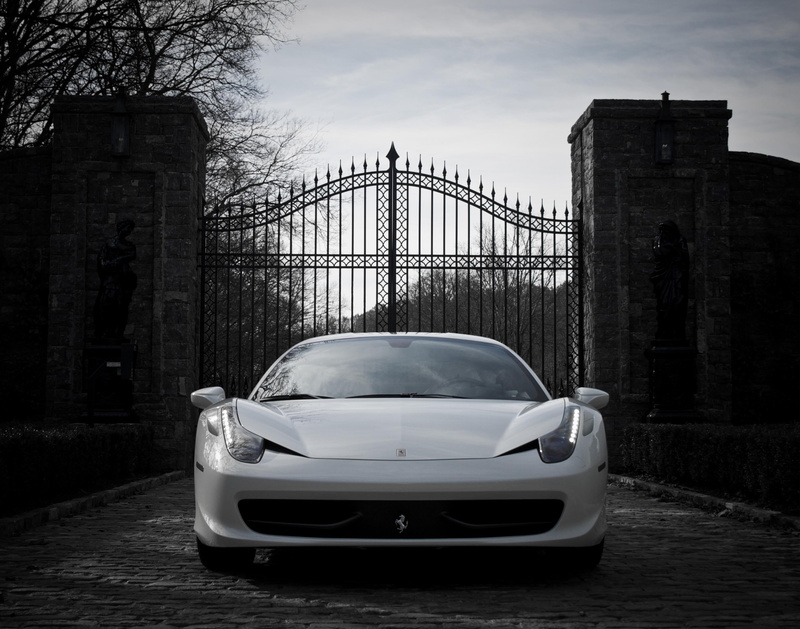 sports, Ferrari, auto, cityscape, Italy, bridge - man made structure, day, building, gate, city, modern, motor vehicle, building exterior, luxury, sports Car
