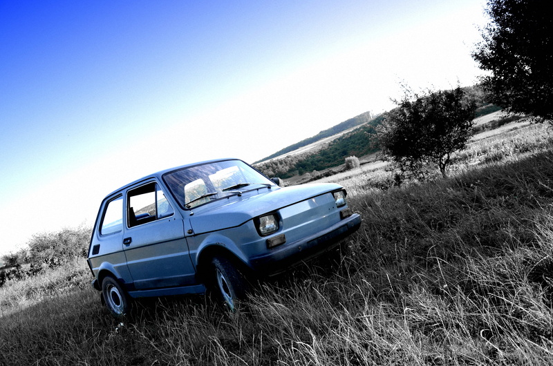 tranquility, 4K, grass, tranquil scene, veteran, car, field, small, day, environment, nature, motor vehicle, auto, sky, clear sky, fso, land, plant, scenics - nature