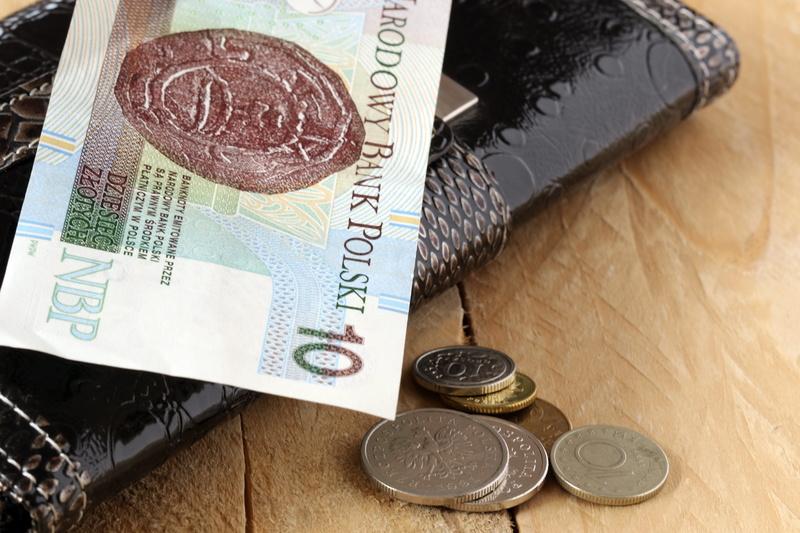 economy, golden, paper currency, home finances, dime, close-up, number, table, savings, high angle view, wallet, no people, polish banknotes, business finance and industry