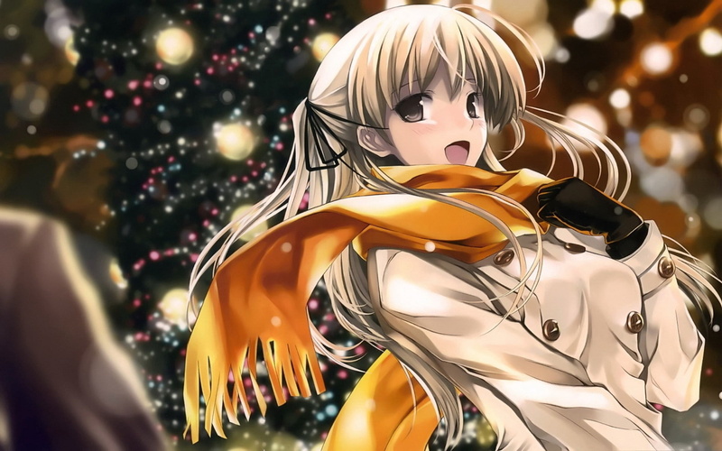 adult, hair, celebration, decoration, shopping, girl, close-up, females, 1080P, indoors, female likeness, illustration, day, night, gold colored, christmas