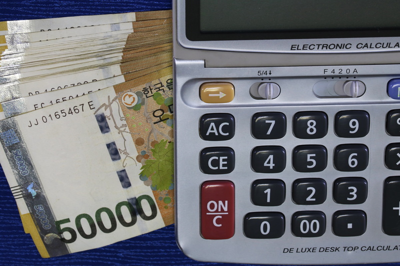 payment, high angle view, wealth, calculator, paper currency, shares, calculation, financial, western script, property, economy, bills, business finance and industry