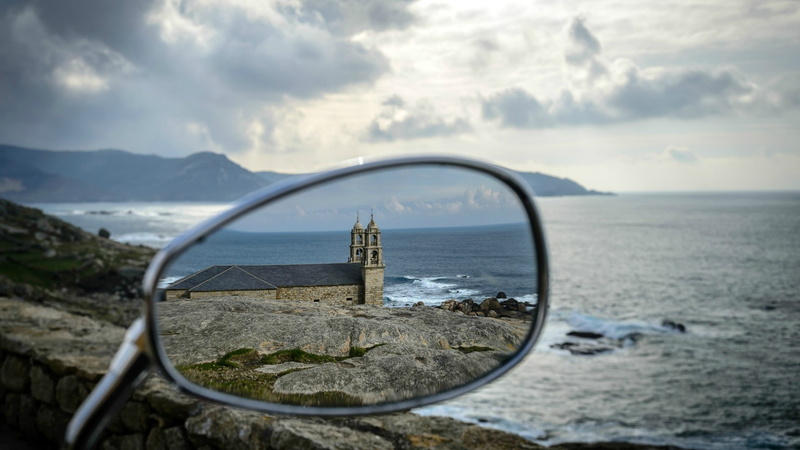 beach, clouds, 1080P, landscape, close-up, nature, beauty in nature, cloud - sky, day, rock, mountains, scenics - nature, outdoors, mirror, focus on foreground