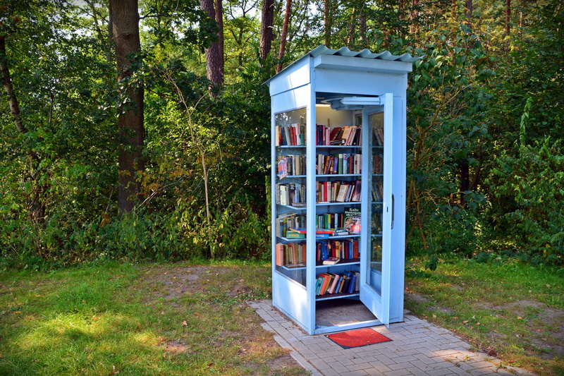 technology, grass, day, books cell, land, forest, shelf, green color, telephone, Books, nature, outdoors, field, publication, no people, Borrow, plant