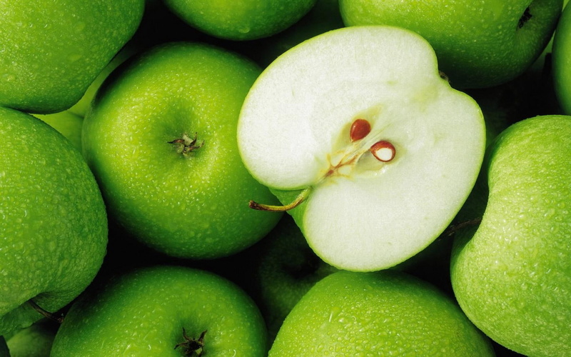 backgrounds, food and drink, grains, apple, 720P, group, lot, green, slice, abundance, no people, still life, close-up, organic, apple - fruit, granny
