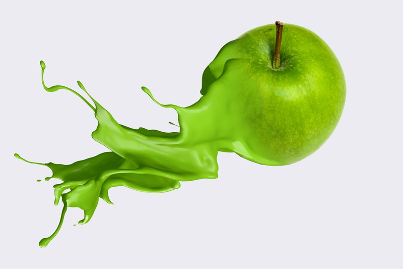 creativity, cut out, no people, studio shot, close-up, organic, granny smith apple, creative art, freshness, healthy eating, green color, apple - fruit
