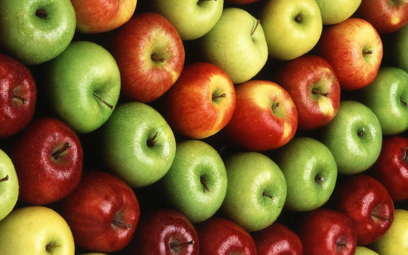 no people, granny smith apple, apple, green color, still life, apple - fruit, food and drink, 1080P, food, wellbeing, choice, fruit, large group of objects