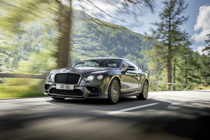 nature, silver colored, 2018, blurred motion, car, motion, transportation, day, 4K, tree, road trip, wheel, no people, shadow, 4K, Bentley Continental GT Supersports