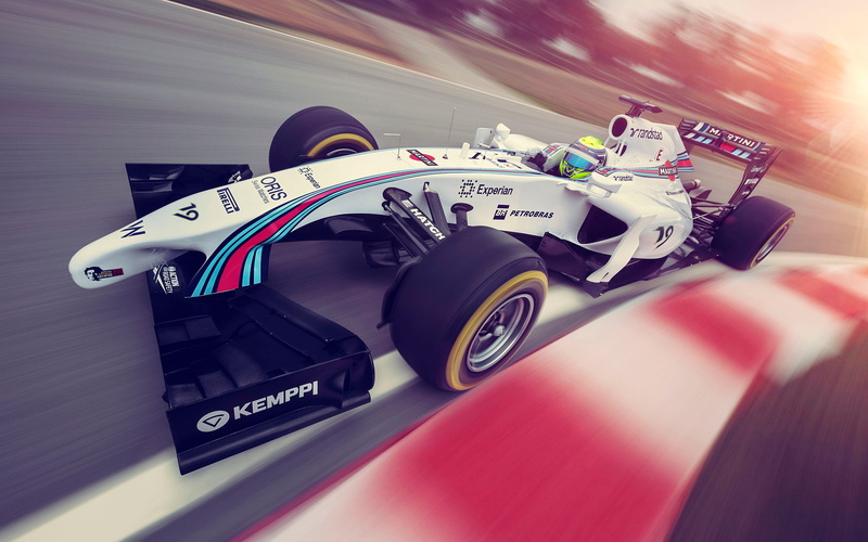 motor vehicle, williams f1, car, indoors, competition, sport, competitive sport, blurred motion, motion, sports race, mode of transportation, auto racing