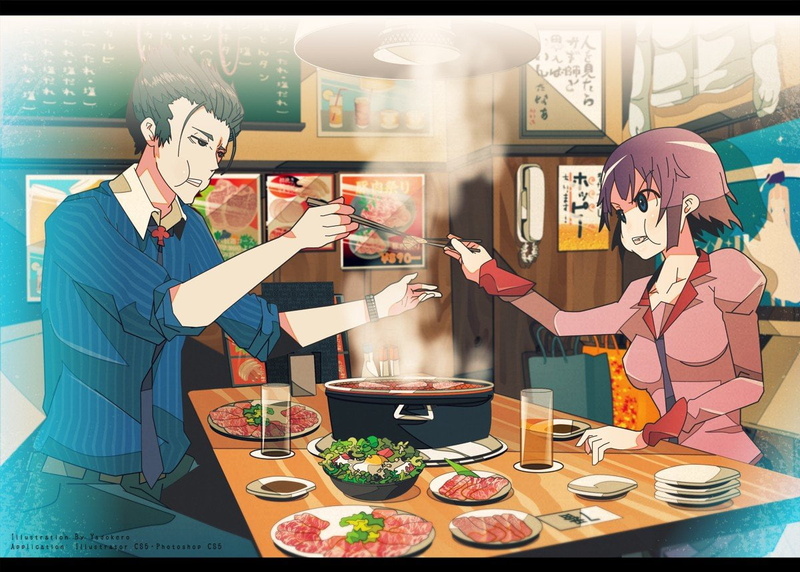 Monogatari Series, Kaiki Deishu, 480P, Senjougahara Hitagi