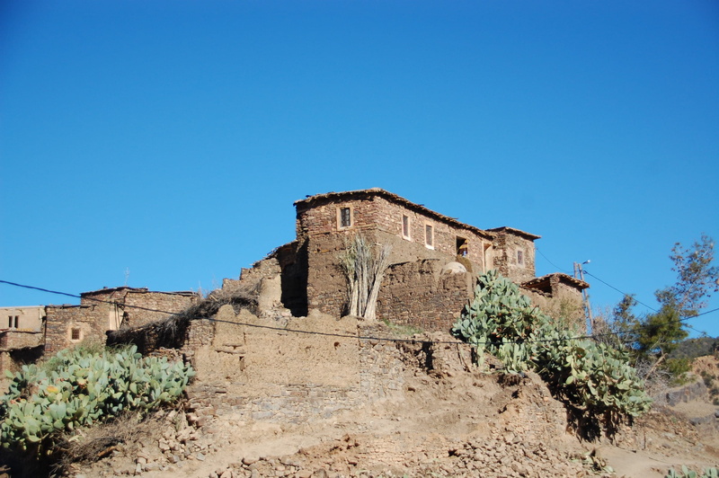 blue sky, Morocco, wall, ancient civilization, nature, plant, house, architecture, the past, ruined, sunny, day, cloud  sky, fort, tree, ancient history