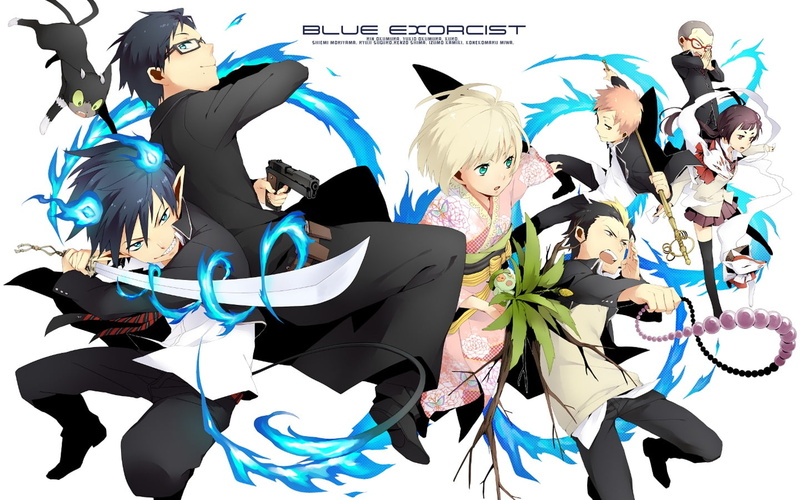 bidacist, Izumo Kamiki, Ao No Exorcist, Renzo Shima, Kurikara (Blue Exorcist), Anime, Ryuji Suguro, Yukio Okumura, Kuro (Ao No Exorcist), blue