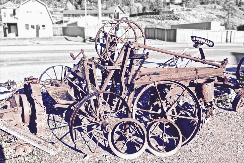 recycling, metal, scrap, city, transportation, field, wheel, bicycle, land vehicle, stationary, street, outdoors, cold temperature, day, winter, nature