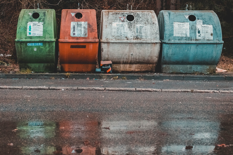assorted, rubbish, transportation, wet, color, empty, compost, day, road, wall - building feature, business, nature, old, metal, trash, pits, near, outdoors