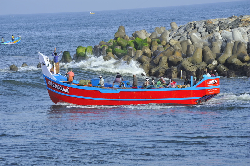 colourful, outdoors, tetrapod, fishing boat, water, 4K, beauty in nature, nautical Vessel, beach, scenics - nature, waterfront, horizon, land, motion