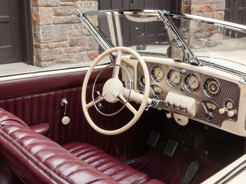 c91 fb, interior, 1080P, luxury, retro, 1937, sedan, convertible, phaeton, cord, 812