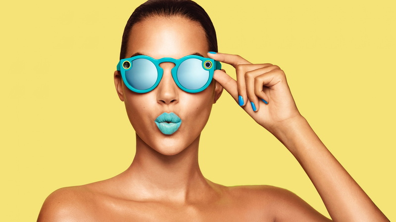 blue lips, google glass, Snapchat glasses, Snapchat, 4K, girl