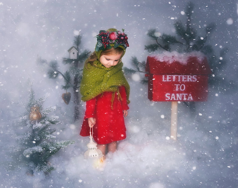 1080P, snow, lantern, winter, Christmas, girl, herringbone, Inbox