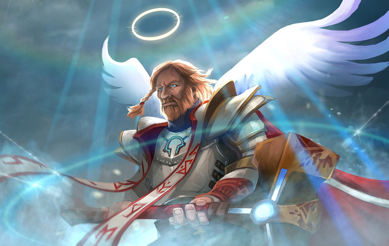 dota 2, grandfather, 1080P, warrior, Purist Thunderwrath, moba, omniknight, art