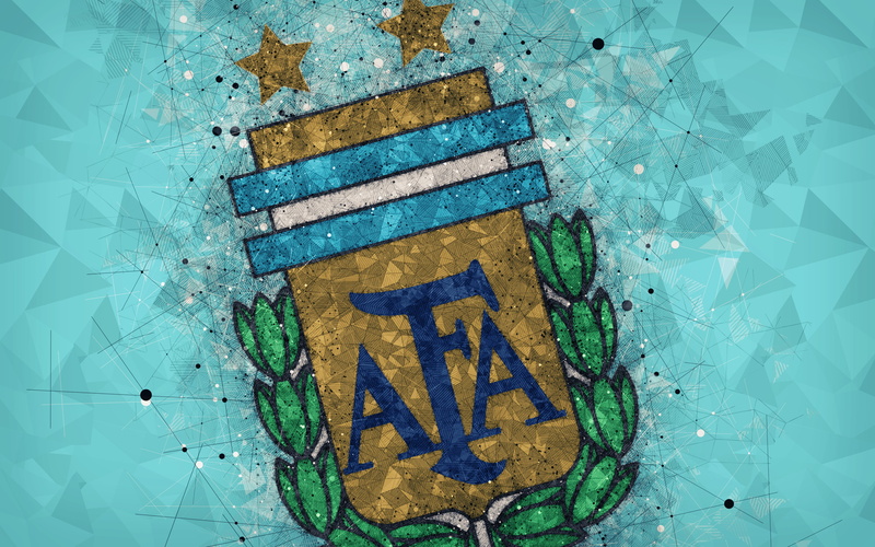 Logo, 4K, Soccer, Argentina, Emblem, Argentina national football team
