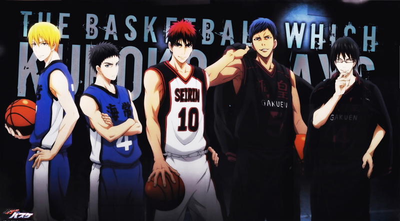 imayoshi shoichi, kuroko no basket, men, front view, group of people, people, female likeness, text, mannequin, adult, representation, 1080P, togetherness