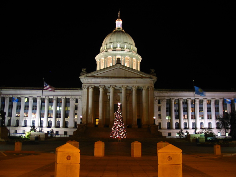 christmas, nature and landscapes, state, capital, oklahoma, 1080P
