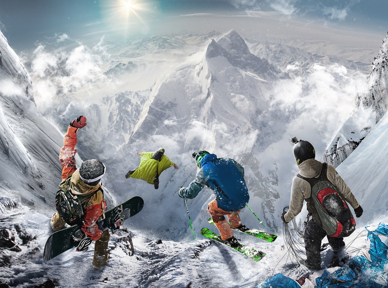 men, 2K, Winter, cold temperature, leisure activity, group of people, mountain range, Extreme, Games, s, warm clothing, extreme sports, snow, Snowboarding