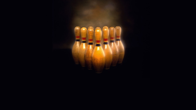 ninepins, 1080P, sports, sport, Darkness, bowling, art, hd