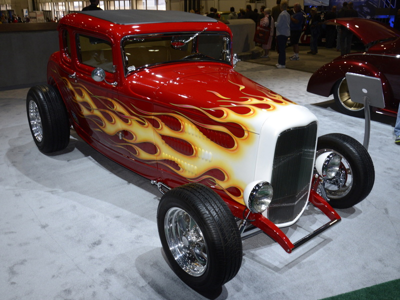 1932, red, hot, 1080P, 5 window, rod, retro, deuce, ford, coupe, rods