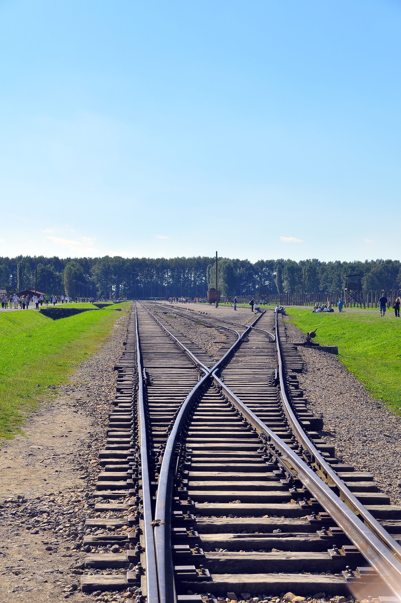 come to vang vieng morning, rail transportation, direction, track, 4K, europe, field, the ticket office, day, long, no people, auschwitz, diminishing perspective