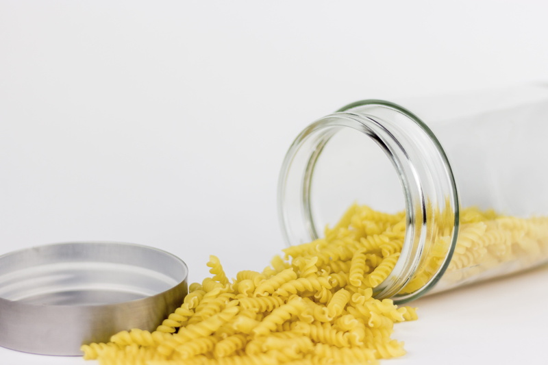 container, noodles, spilling, healthy, egg dough goods, large group of objects, kitchen, health, staple food, carbohydrates, glass - material, freshness