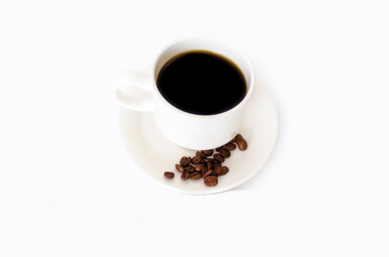 mug, white background, hot, fresh, roasted coffee bean, close-up, white color, 1080P, porcelain, café, food, white, coffee, freshness, cut out, saucer
