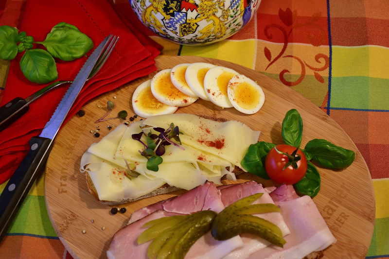 bavarian, freshness, board, eat, no people, Ham, healthy eating, vegetable, cucumber, herb, meal, food, fruit, frisch, serving size, close-up, 5K, Cheese