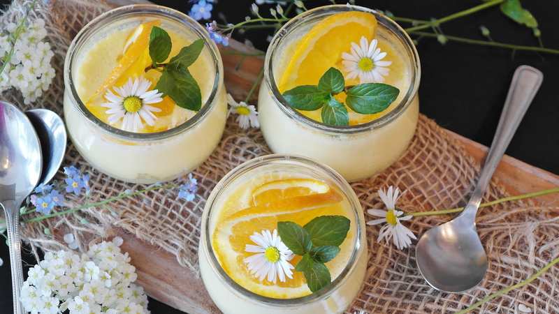 outdoors, plant part, clear, dessert, cups, food, delicious, juices, gourmet, drinking glass, cream, milk product, kitchen, fruits, herb, healthy eating