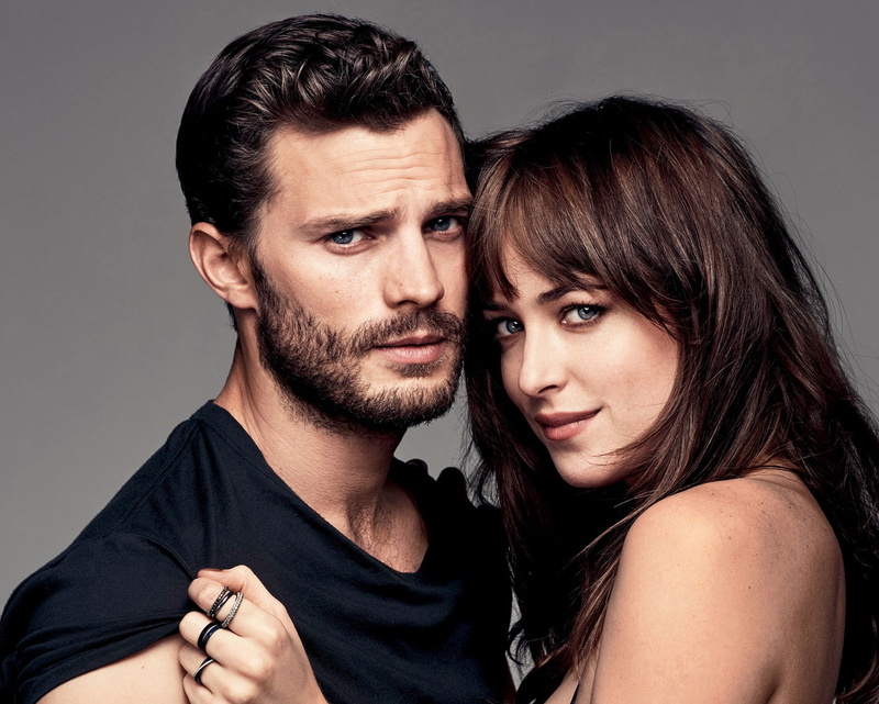 Fifty Shades of Grey, girl, love, hugs, 1080P, Jamie Dornan, look, feeling, male, pair, Dakota Johnson