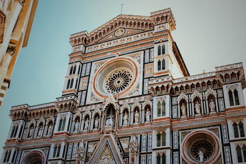 clouds, concrete, facade, nature, culture, structure, monument, place of worship, no people, architecture, clock, town, arch, day, traditional, ornate