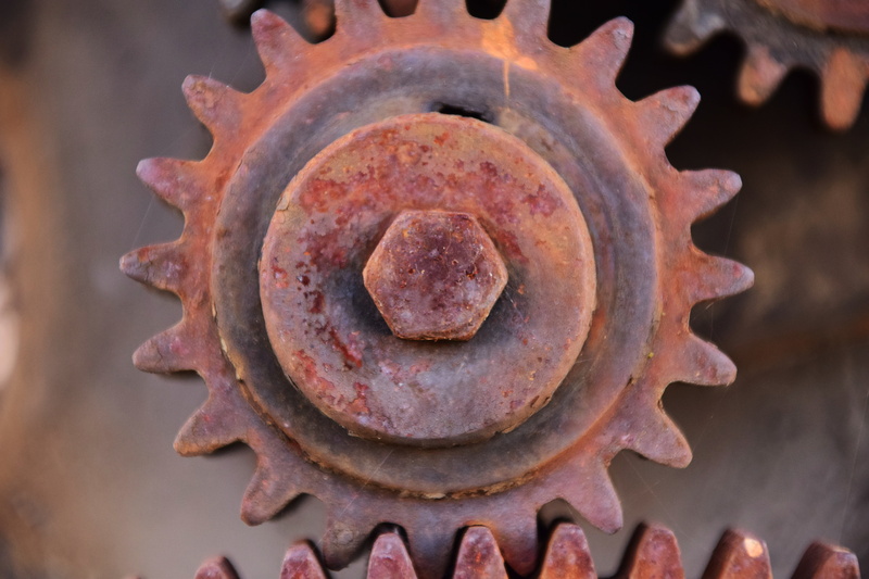 mechanics, wheel, circle, machine, industry, metal industry, close, industrial equipment, machine Part, technology, shape, old, 5K, cooperation, iron - metal