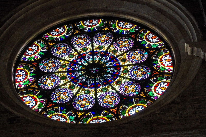 no people, Rose Window, ornate, Firm, pattern, window, glass, Italy, religion, built structure, shape, close-up, architecture, low angle view, monument