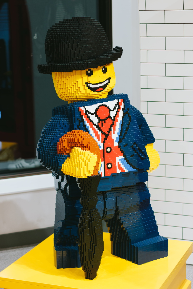 clothing, scarf, day, human representation, children, knit hat, london, lifesize, character, creativity, one person, art and craft, men, front view, brick