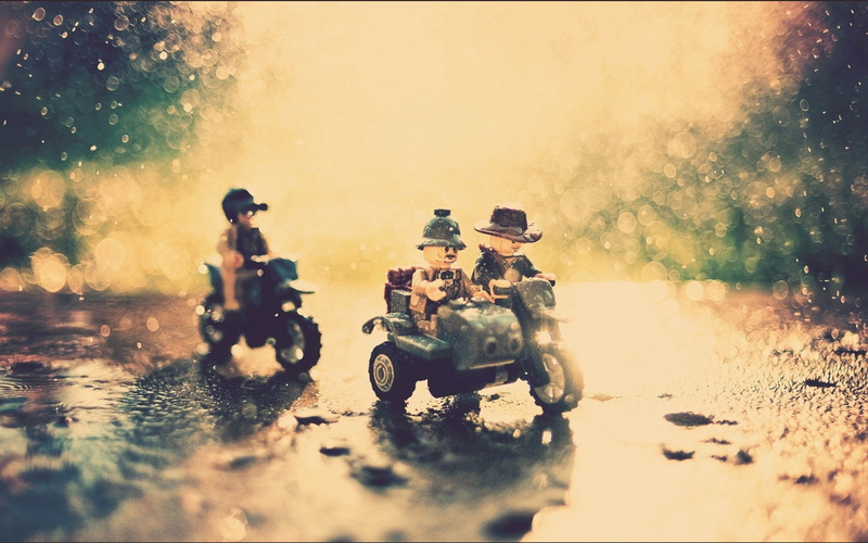 Water Drop, Lego, Indiana Jones, Macro, 1080P