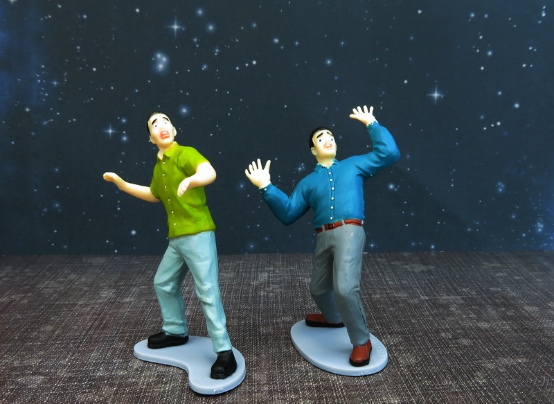 action figure, escape, stressful, terrified, casual clothing, emotion, scared, males, snow, toys, cold temperature, people, men, couple - relationship