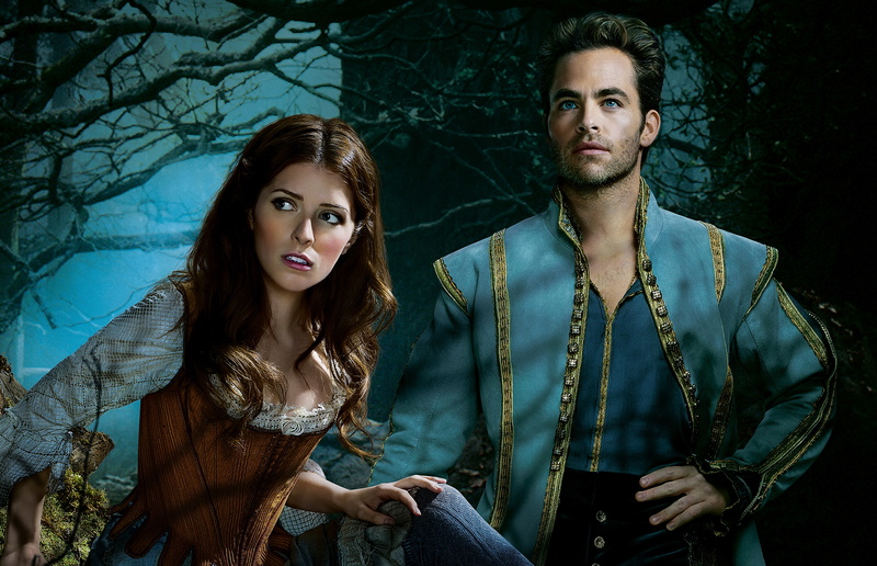Anna Kendrick, Chris Pine, the musical, Into the Woods, fantasy, The farther into the forest, 5K, Afraid of their desires