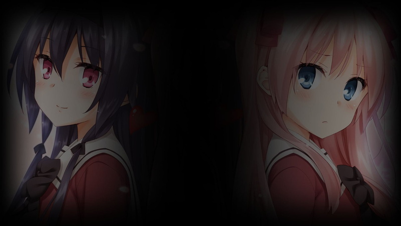 yuri, 1080P, anime, anime girls, school uniform, minimalism, A Kiss For The Petals, black background, manga