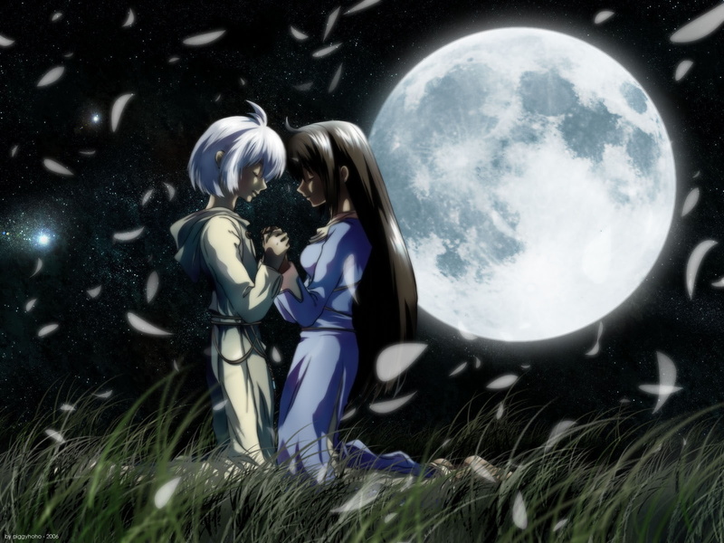 720P, kissing, yuri, sakura, anime