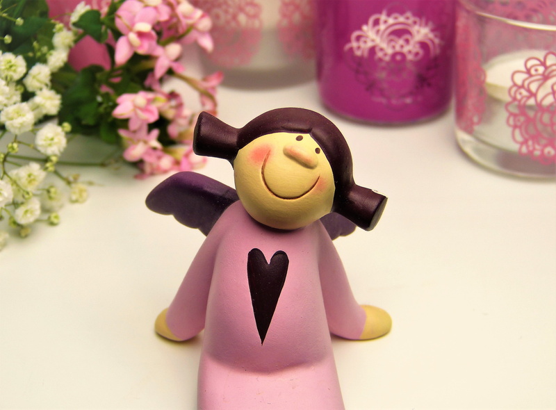 emotion, angel, flowering plant, human representation, representation, ceramic figures, Pink, surface, still life, toy, romance, indoors, figurine, ceramic